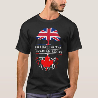 Briten gewachsen mit Kanadier-Wurzel- T-Shirt