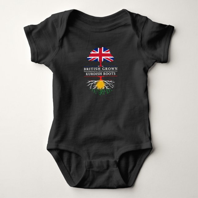 Briten gewachsen mit kurdischem Wurzel-   Baby Strampler (Vorderseite)