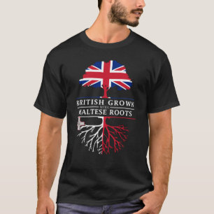 Briten gewachsen mit maltesischem Wurzel-   T-Shirt