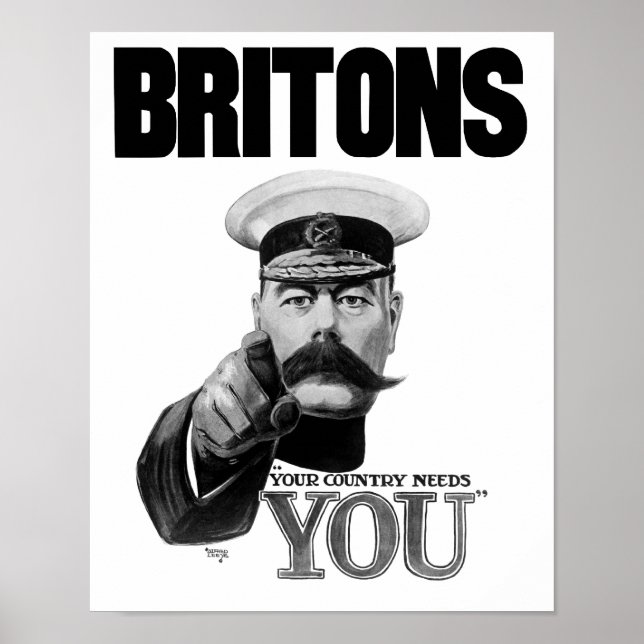 Briten Ihr Land braucht Sie - Lord Kitchener Poster (Vorne)