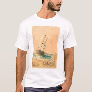 Briten-Schiff "Viscata" auf den Strand gesetzt T-Shirt