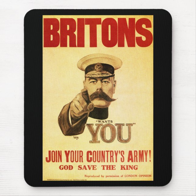 Briten will Sie, Lord kitchener Mousepad (Vorne)
