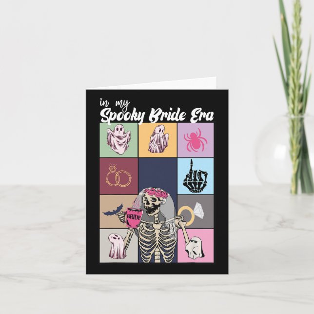 Britin Halloween in meiner spöttischen Bride-Era W Karte (Vorderseite)
