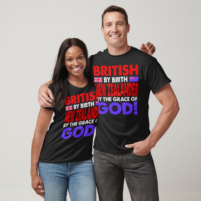 Britin nach Geburt New Zealander Gnade Gottes Gesc T-Shirt (Unisex)