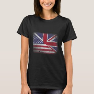 Britisch-American Flag Great Britain Union Jack . T-Shirt