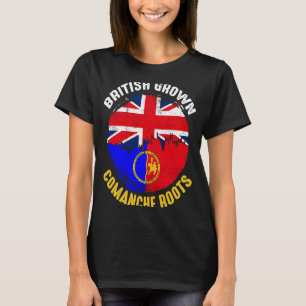 Britisch angebaute Comanche-Wurzeln Vintage-Flagge T-Shirt