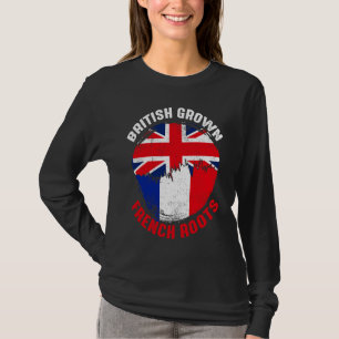 Britisch angebaute französische Vintage-Flaggen fü T-Shirt