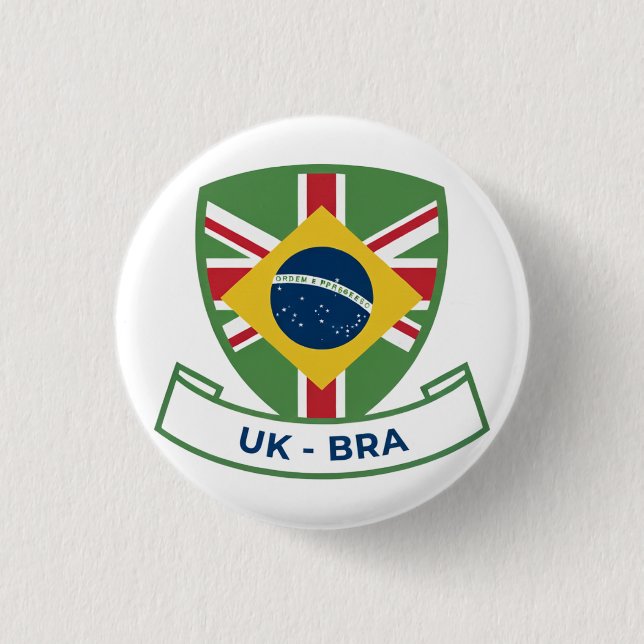 Britisch-Brasilianisch Button (Vorderseite)