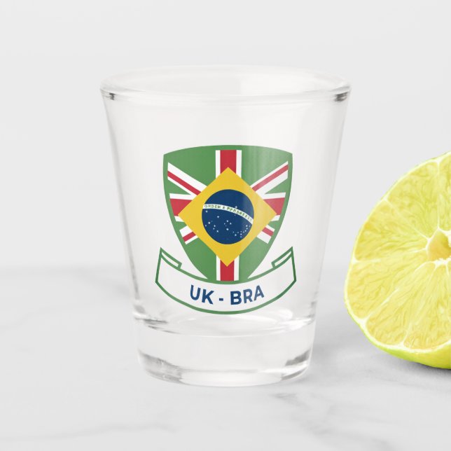 Britisch-Brasilianisch Schnapsglas (Vorderseite)
