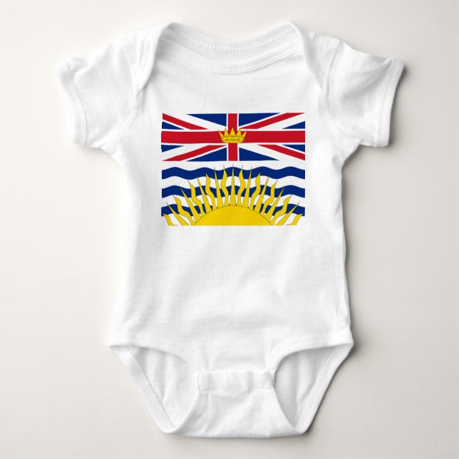 Britisch-Columbia-Flagge Baby Strampler (Vorderseite)