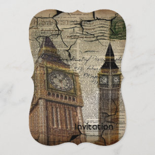 Britisch-England-Langdon-Uhrturm Big ben Einladung