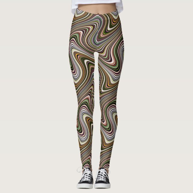 Britisch farbenes, einzigartiges Cooles Muster Leggings (Vorderseite)