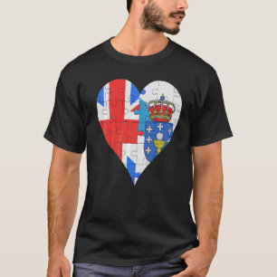 Britisch-Galizisches Flaggenherz T-Shirt