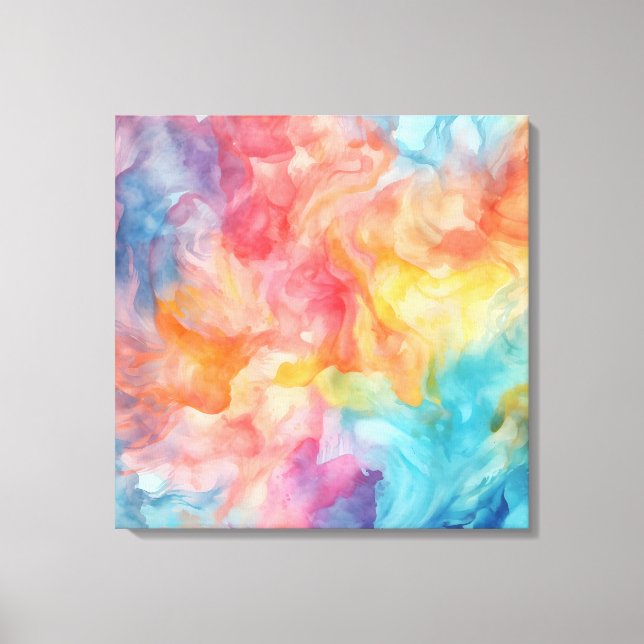 Britisch gefärbte Allover Aquarell Textur Leinwanddruck (Vorderseite)