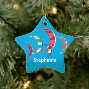 Britisch gefärbte Kiteboarding  Keramik Ornament
