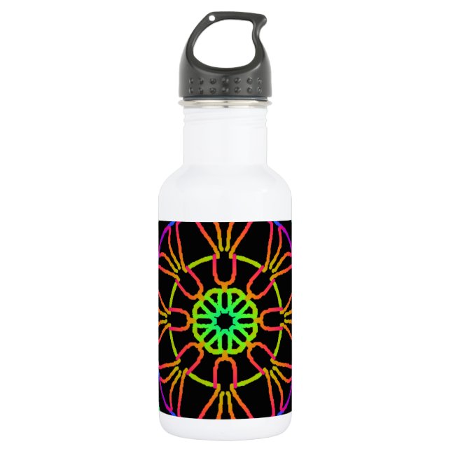 Britisch gefärbtes Kaleidoskop Trinkflasche (Vorderseite)