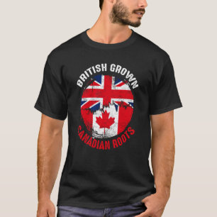 Britisch gewachsene kanadische Roots Vintage-Flagg T-Shirt