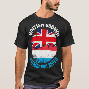 Britisch gezüchtete luxemburgische Retro-Flaggen f T-Shirt