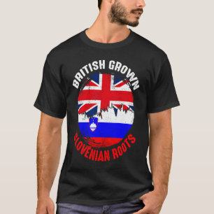 Britisch gezüchtete slowenische Vintage-Flaggen fü T-Shirt