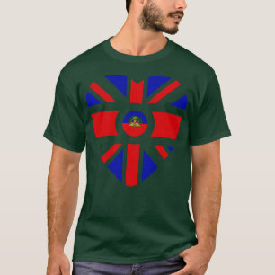 Britisch-Haitianische Multinationale Patriot Flagg T-Shirt