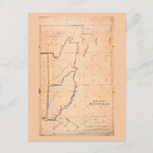 Britisch-Honduras-Karte (Belize) circa 1867 Postkarte
