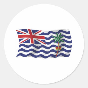 Britisch-Indischer-Ozean-Flaggenaufkleber Runder Aufkleber