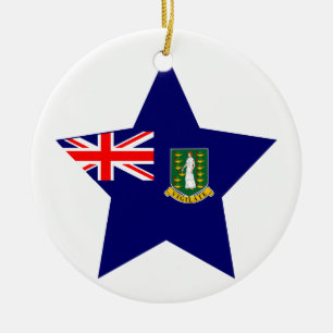 Britisch+Jungfrau+Insel-Stern Keramik Ornament
