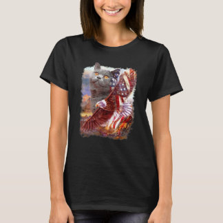 Britisch Kurzhaar Adler Amerikanische Flagge 4. Ju T-Shirt