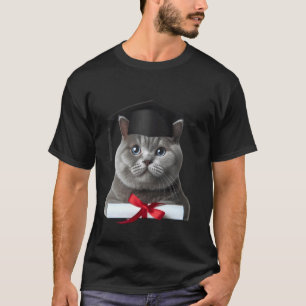 Britisch Kurzhaar-Katze Abschlussfeier Mütze Gradu T-Shirt