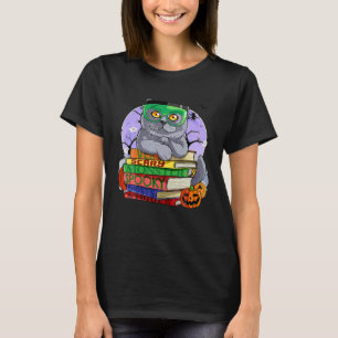 Britisch Kurzhaar Katze Frankenstein Halloween Hex T-Shirt