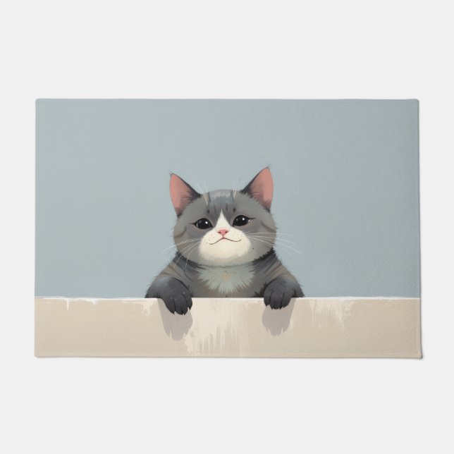 Britisch Kurzhaar Katze Fußmatte Kunst (Vorderseite)