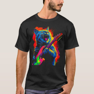 Britisch Kurzhaar Katze Gitarrenmusik T-Shirt