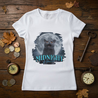 Britisch Kurzhaar-Katze heult den Mond an T-Shirt