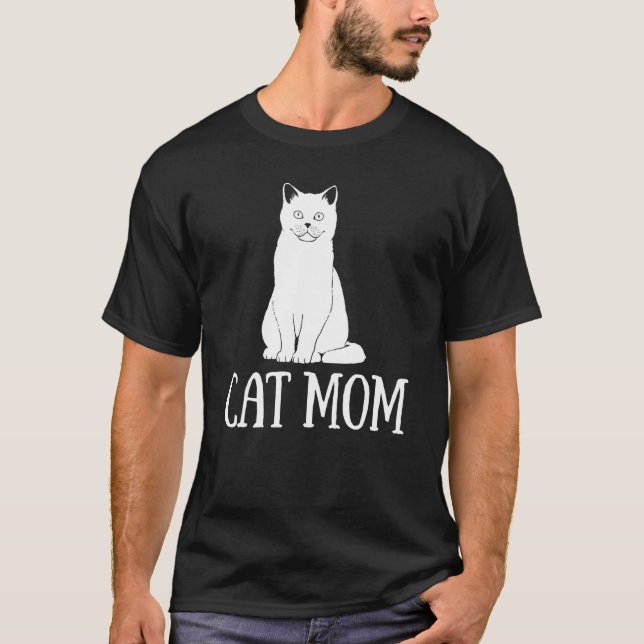 Britisch Kurzhaar Katze  Katzenmutter T-Shirt (Vorderseite)