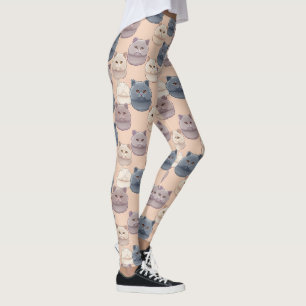 Britisch Kurzhaar Süße Katze Liebhaber Muster Leggings