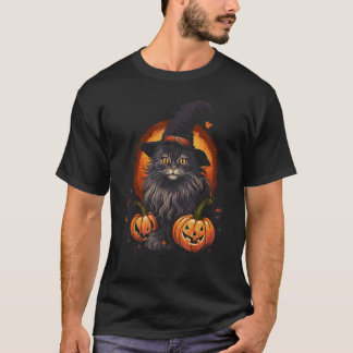Britisch Langhaar Katze Halloween Grafik T-Shirts 