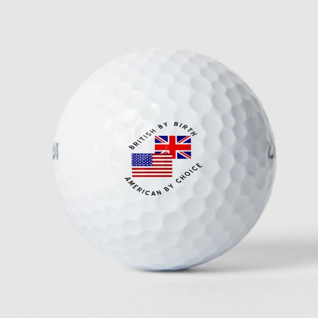 Britisch nach dem Geburtsdatum Amerikaner nach Wah Golfball (Vorderseite)