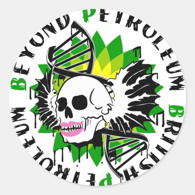 Britisch-Petroleumblau-Synthia Runder Aufkleber (Vorderseite)