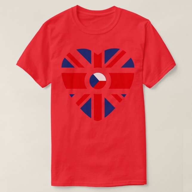 Britisch-tschechisches Multinationales Patriot-Fla T-Shirt (Design vorne)
