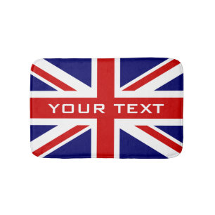 Britisch-Union-Jack-Fahn-Badezimmer ohne Schlupf-B Badematte