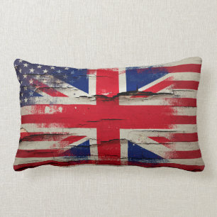 Britische amerikanische Flagge der Lendenkissen