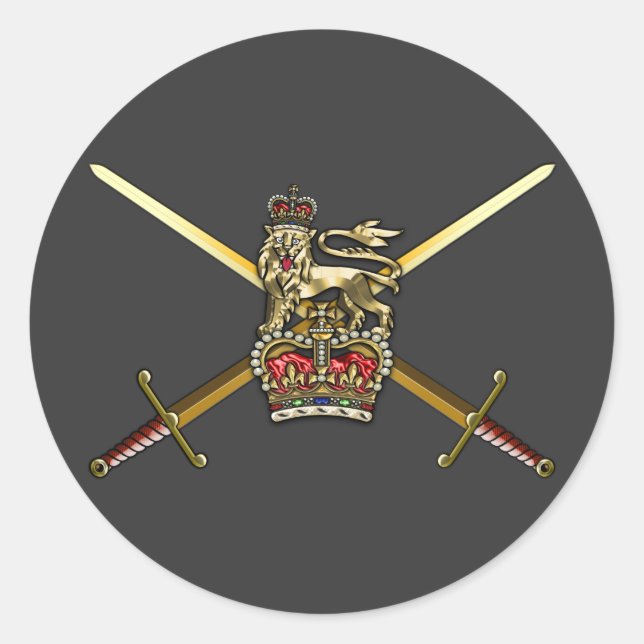 Britische Armee Runder Aufkleber (Vorderseite)