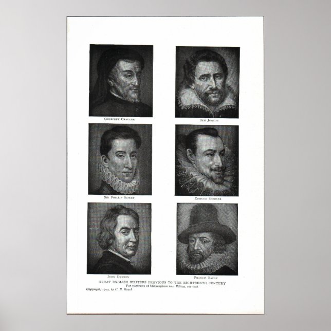 Britische Autoren Poster (Vorne)