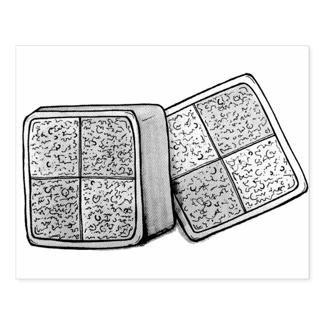 Britische Bäckerei Battenberg Marzipan Spontanzüge Gummistempel (Prägung)