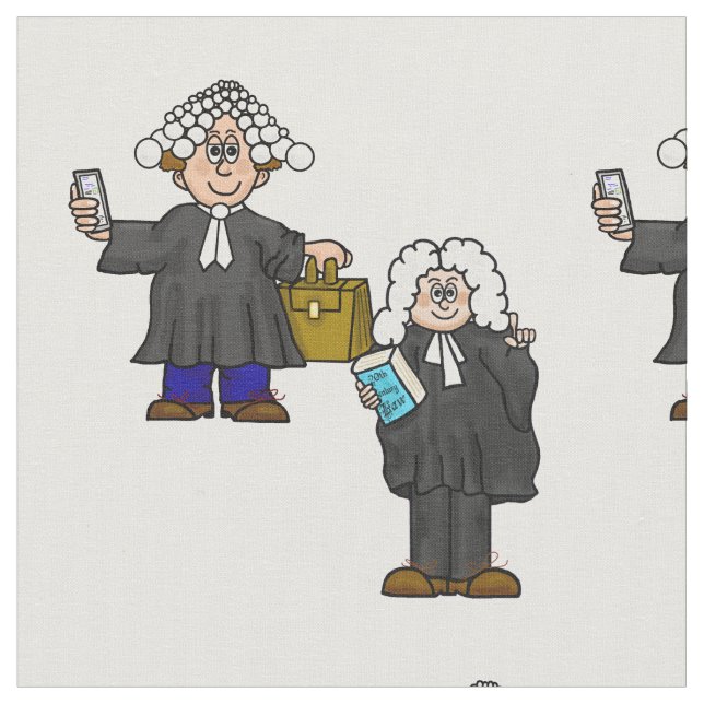Britische Barristers oder Anwälte mit Wigs Fabric  Stoff (Nahaufnahme)