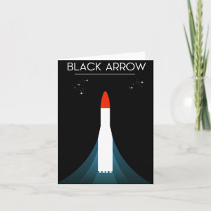 Britische Black Arrow Rakete Weltraum Kunst Feiertagskarte