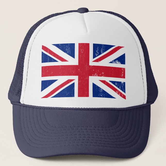 BRITISCHE britische Englisch-Flagge Truckerkappe (Vorderseite)
