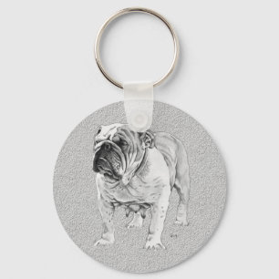 Britische Bulldogge Schlüsselanhänger