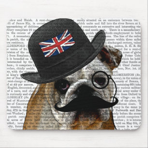 Britische Bulldogge und Melone Mousepad