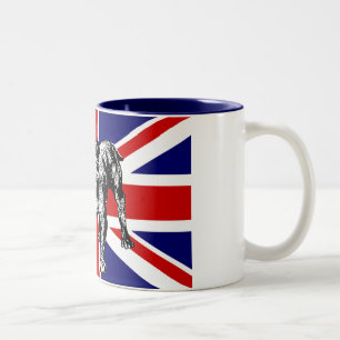 Britische Bulldogge Zweifarbige Tasse